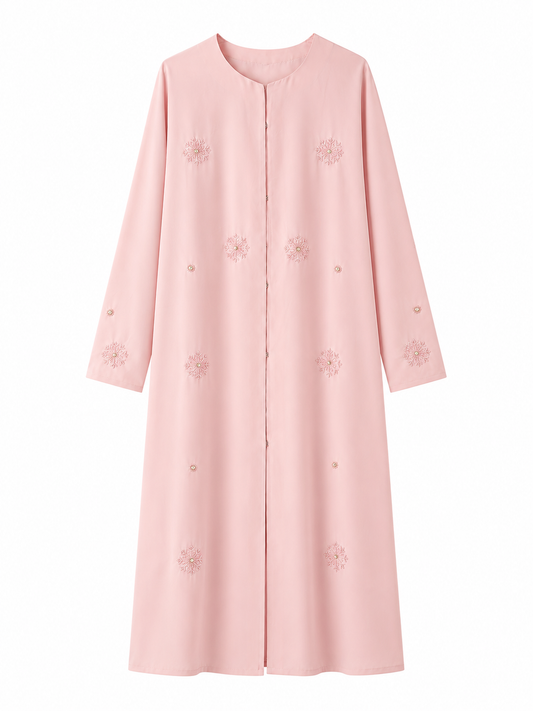 Abaya rosa perla