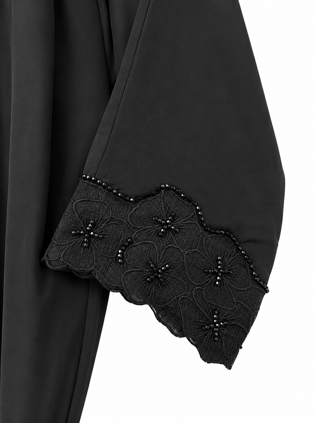 Abaya Noir Rose Lace