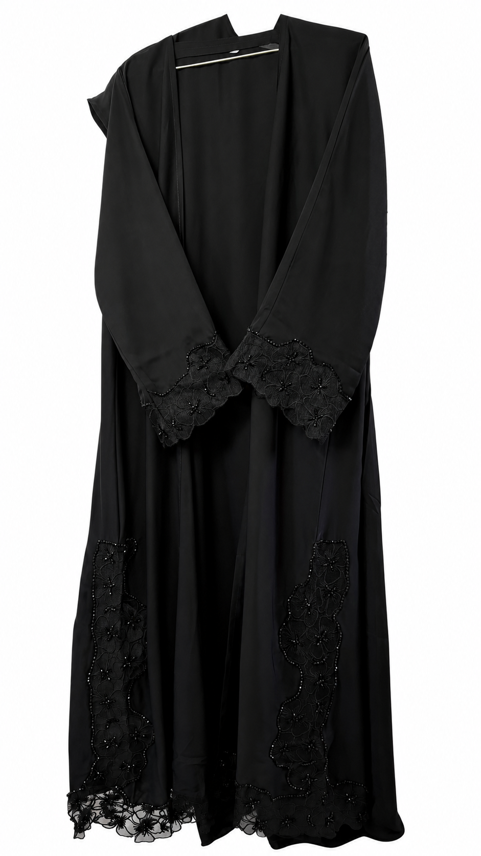 Abaya Noir Rose Lace