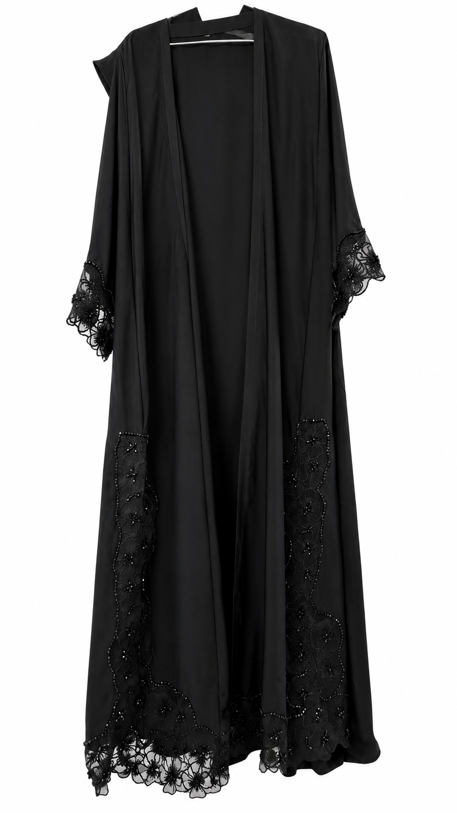 Abaya Noir Rose Lace